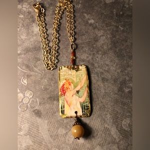 Handmade Green Fairy Necklace